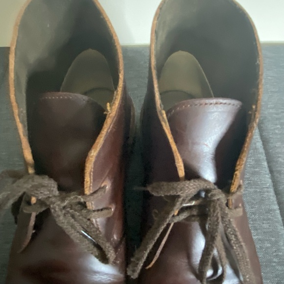 Clarks Mens Brown Leather Ankle Casual Chukka Desert Boots- Sz-8.5 - Picture 5 of 16